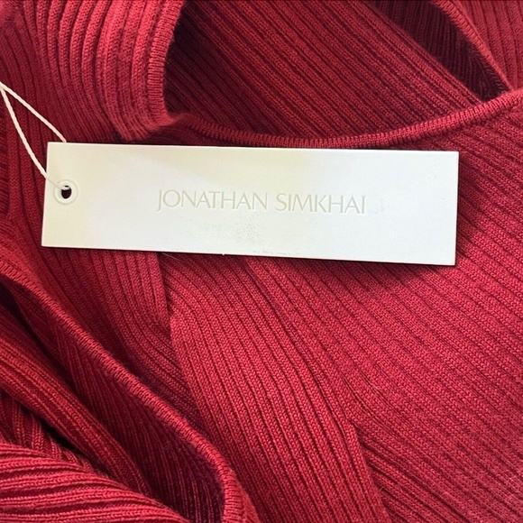 Jonathan Simkhai Keegan Twisted Long Sleeve Cut-Out-Detail Turtleneck Sw… - Picture 10 of 16